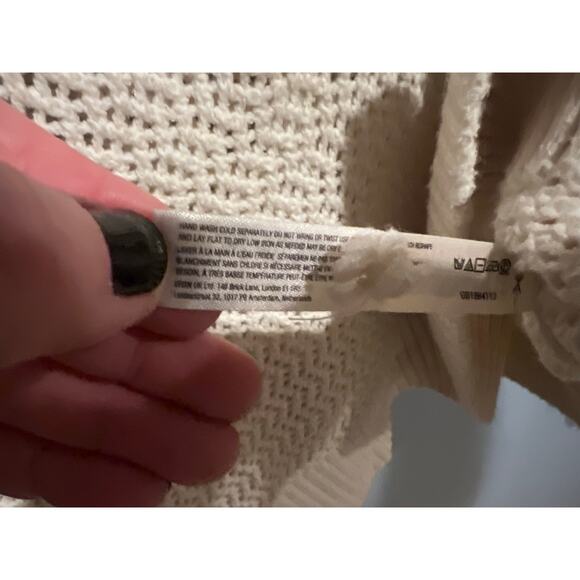 EUC Anthropologie Daily Practice Half-Zip Oversized Pullover Sweater Cream - Picture 12 of 16